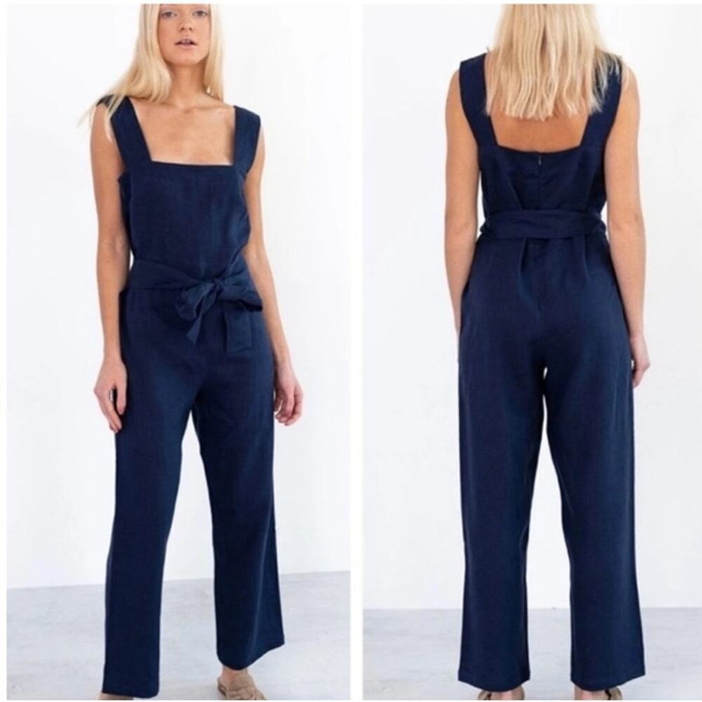 Vineyard Vines Linen Romper in Navy - Women's Size 6